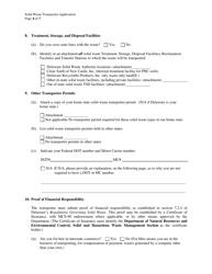 Solid Waste Transporter Permit Application - Delaware, Page 4