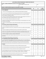 51 FW Form 39 &quot;Unit Airfield Driver Program Self Inspection Checklist&quot;