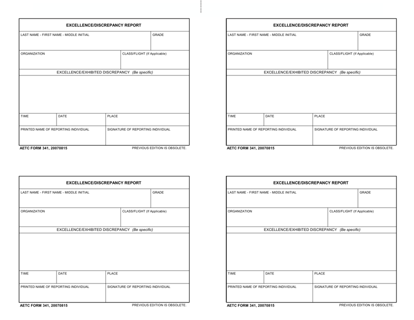 AETC Form 341 Fill Out Sign Online And Download Printable PDF 
