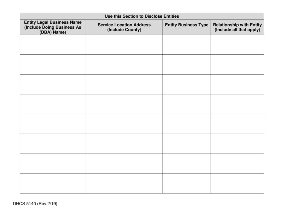 Form DHCS5140 Disclosure to Dhcs - California, Page 4