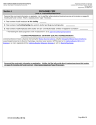 Form DHCS6002 Initial Treatment Provider Application - California, Page 29