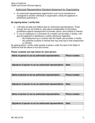 Form MC383 Authorized Representative Standard Agreement for Organizations - California, Page 2