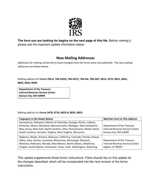 Instructions for IRS Form 8928 Return of Certain Excise Taxes Under Chapter 43 of the Internal Revenue Code