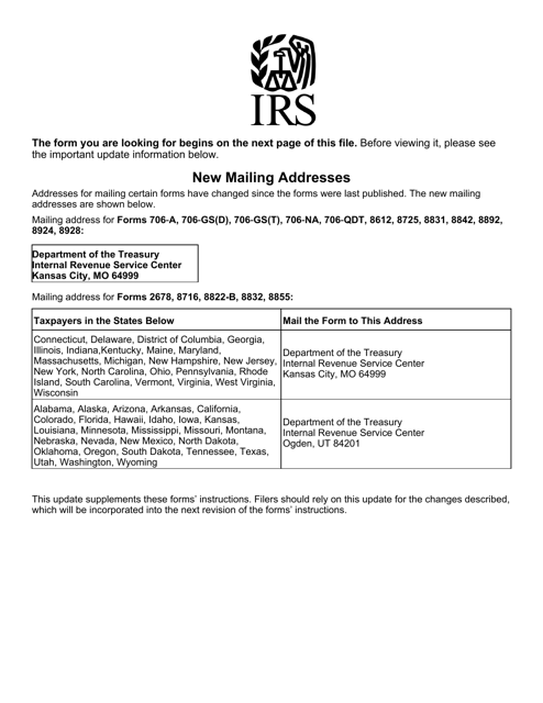 IRS Form 706-GS(T) Generation-Skipping Transfer Tax Return for Terminations