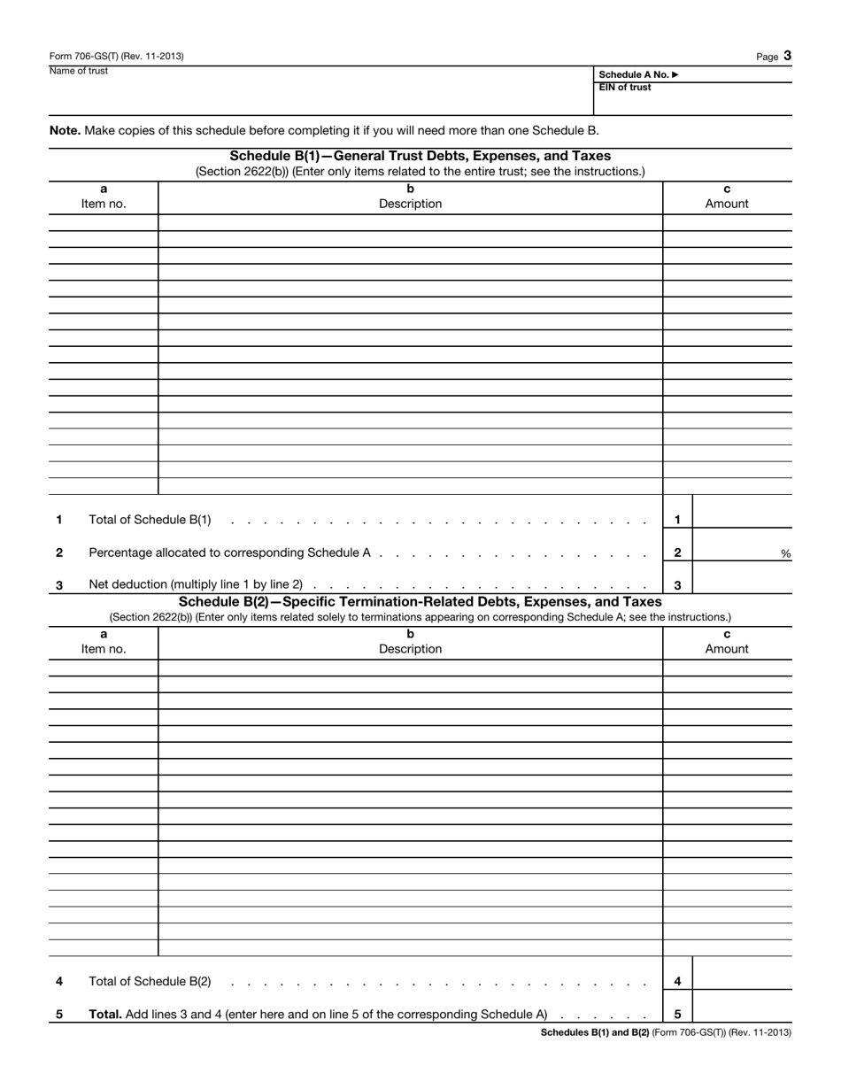 IRS Form 706-GS(T) Generation-Skipping Transfer Tax Return for Terminations, Page 4