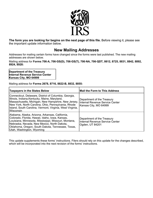 IRS Form 8725  Printable Pdf