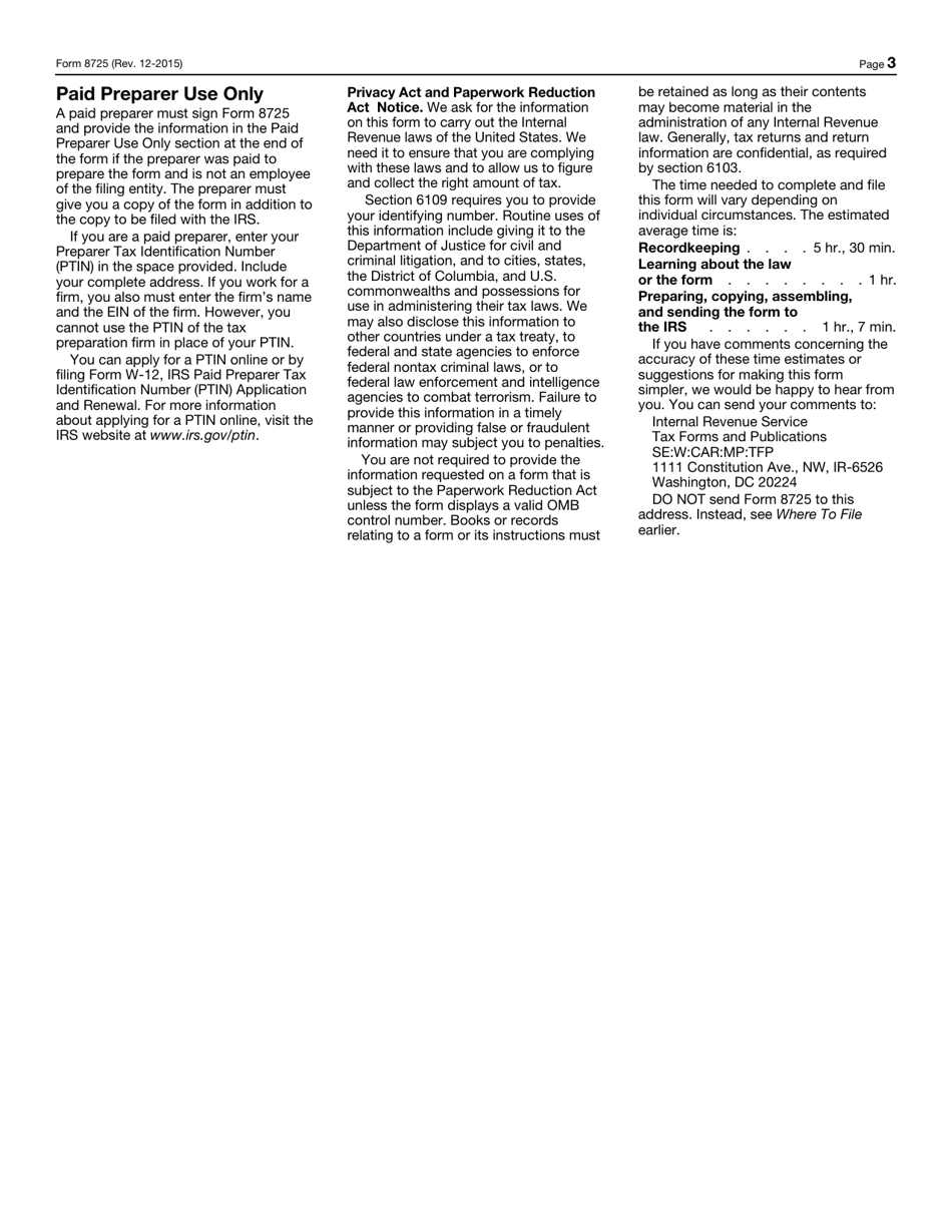 IRS Form 8725 Excise Tax on Greenmail, Page 4