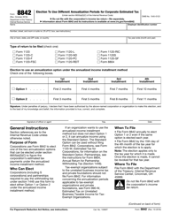 IRS Form 8842 Election to Use Different Annualization Periods for Corporate Estimated Tax, Page 2