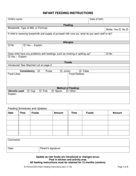 Arizona Infant Feeding Preference Form Download Fillable PDF ...