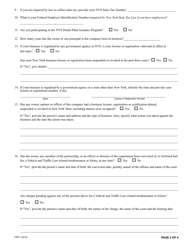 Form PSP-1 Application for Registration Processing by Private Partners - New York, Page 2