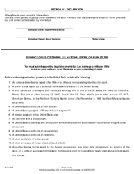 Arizona Statement of Citizenship or Alien Status for State Public Benefits - Arizona, Page 3
