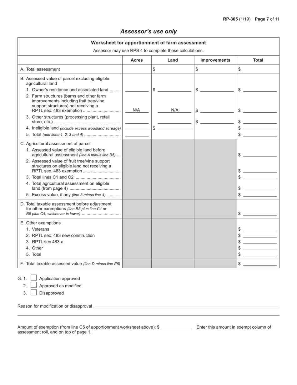 Form RP-305 - Fill Out, Sign Online and Download Fillable PDF, New York ...