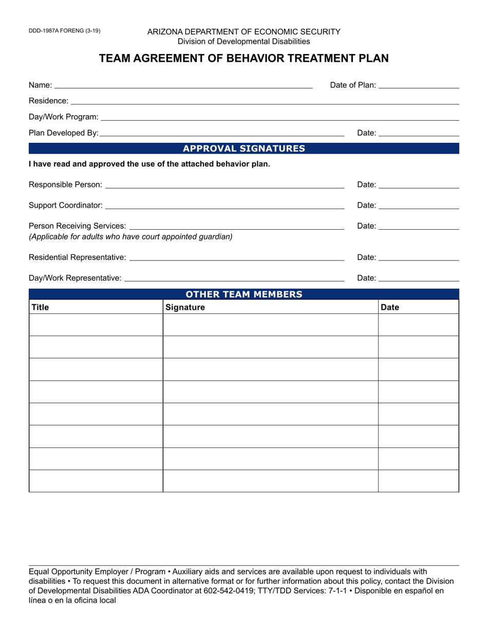 Form DDD-1987A - Fill Out, Sign Online and Download Fillable PDF ...