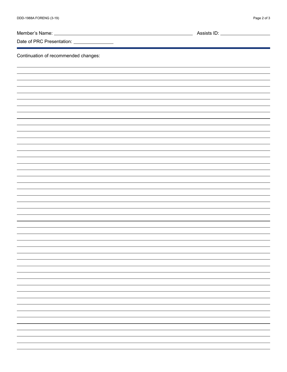 Form DDD-1988A Prc Disposition - Arizona, Page 2