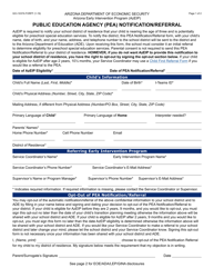 Document preview: Form GCI-1037A Public Education Agency (Pea) Notification/Referral - Arizona