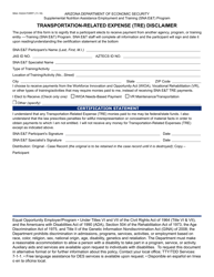 Document preview: Form SNA-1022A Transportation-Related Expense (Tre) Disclaimer - Arizona