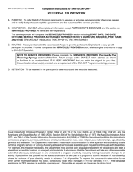 Form SNA-1012A Referral to Provider - Arizona, Page 2
