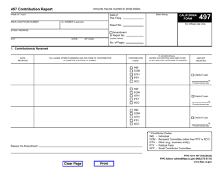 FPPC Form 497 24-hour/10-day Contribution Report - California, Page 3