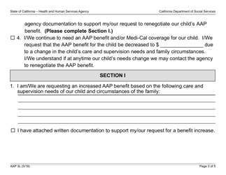 Form AAP3L Reassessment Information - Adoption Assistance Program - California, Page 3