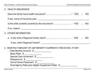 Form AAP3L Reassessment Information - Adoption Assistance Program - California, Page 4