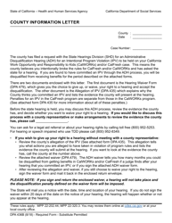 Document preview: Form DPA436B County Information Letter - California