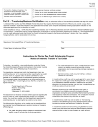 Form DR-116200 Florida Tax Credit Scholarship Program Notice of Intent to Transfer a Tax Credit - Florida, Page 2