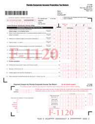 Document preview: Form F-1120 Florida Corporate Income/Franchise Tax Return - Florida