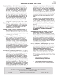 Form F-2220 Underpayment of Estimated Tax on Florida Corporate Income/Franchise Tax - Florida, Page 2