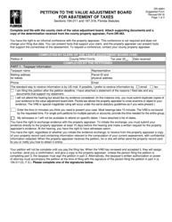 Form DR-486H Petition to the Value Adjustment Board for Abatement of Taxes - Florida