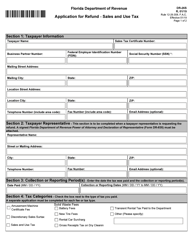 Document preview: Form DR-26S Application for Refund - Sales and Use Tax - Florida