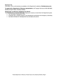 Form GT-800021 Florida Taxes on Dry-Cleaning Facilities - Florida, Page 4