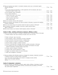Form C101 Minnesota Business Activity Questionnaire - Minnesota, Page 4