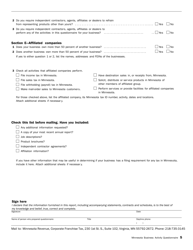 Form C101 Minnesota Business Activity Questionnaire - Minnesota, Page 5
