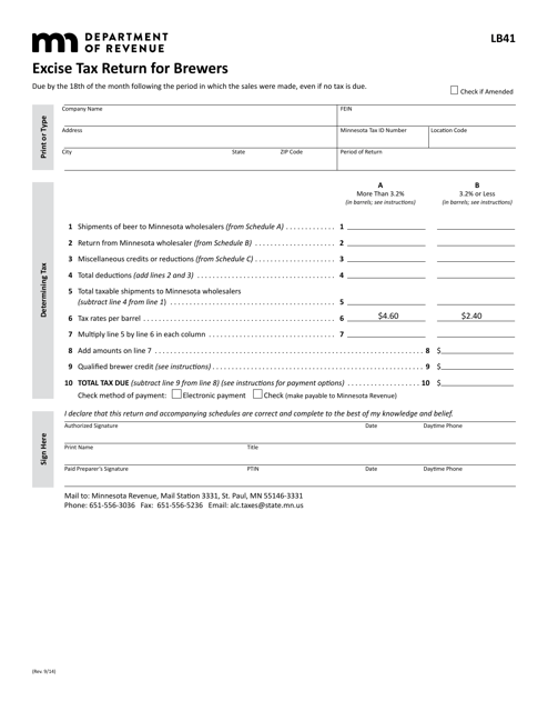 Form LB41  Printable Pdf