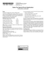 Form DR0589 Sales Tax Special Event Application - Colorado, Page 2