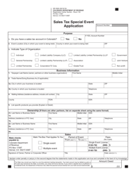 Form DR0589 Sales Tax Special Event Application - Colorado, Page 3