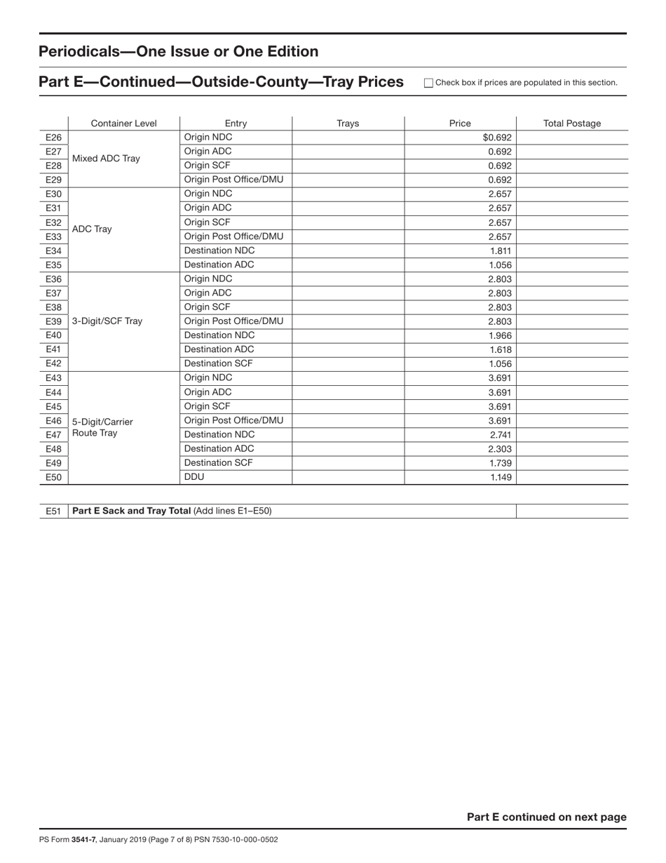 PS Form 3541 Postage Statement - Periodicals, Page 7