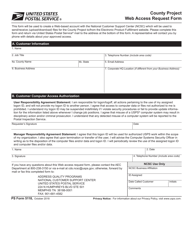 Document preview: PS Form 5118 County Project Web Access Request Form