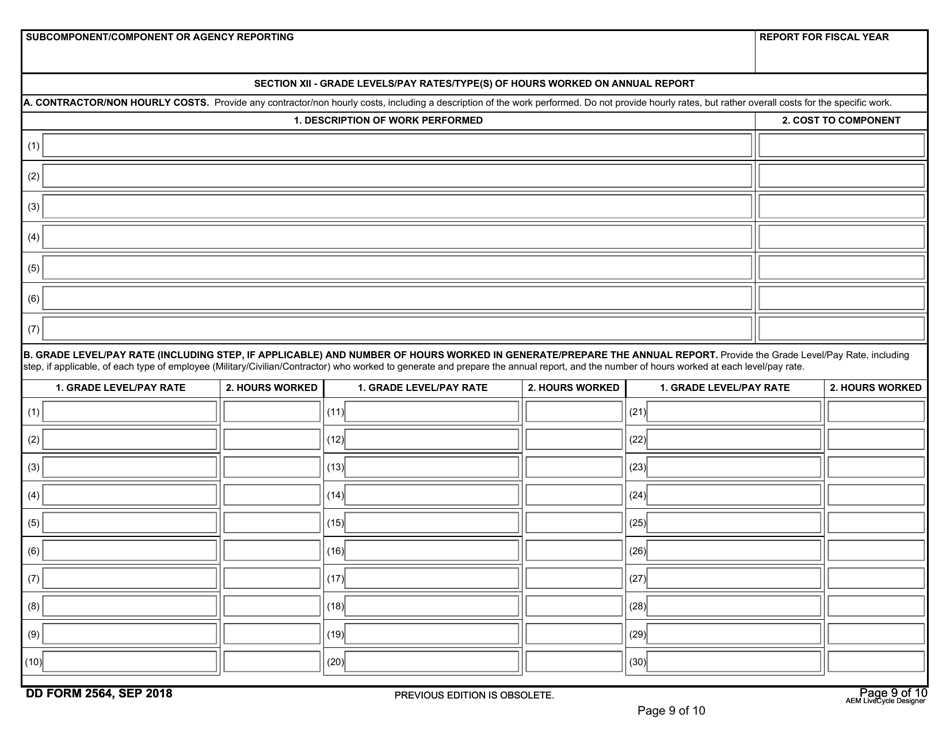 DD Form 2564 Annual Freedom of Information Act Report, Page 9