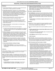 Instructions for DD Form 2737 Instructions for DD Form 2737 - Industrial Capabilities Questionnaire, Page 2