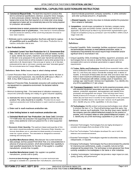 Instructions for DD Form 2737 Instructions for DD Form 2737 - Industrial Capabilities Questionnaire, Page 3