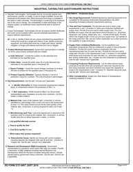 Instructions for DD Form 2737 Instructions for DD Form 2737 - Industrial Capabilities Questionnaire, Page 4
