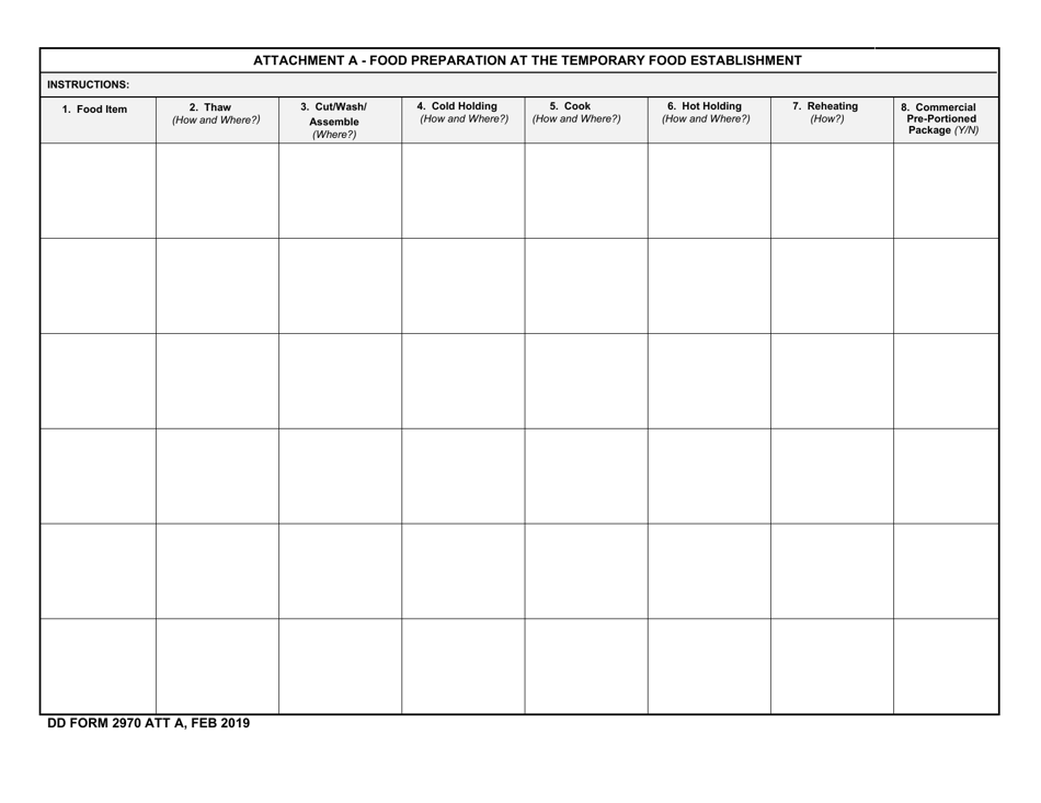 DD Form 2970 Application for Temporary Food Establishment, Page 4
