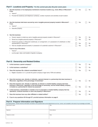 Form A-816 Wisconsin Nexus Questionnaire - Wisconsin, Page 5