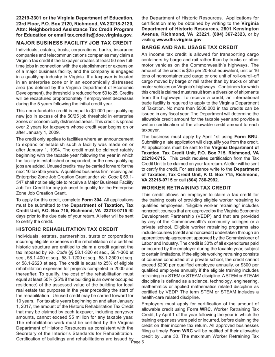 Instructions for Form 770 Virginia Fiduciary Income Tax Return - Virginia, Page 7