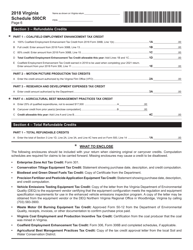 Schedule 500CR Credit Computation Schedule for Corporations - Virginia, Page 6