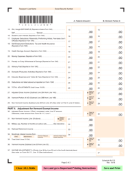 Schedule IN-113 Income Adjustment Calculations - Vermont, Page 2