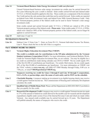Instructions for Schedule IN-119 Vermont Tax Adjustments and Non-refundable Credits - Vermont, Page 2