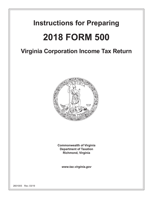 Form 500 2018 Printable Pdf