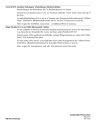 Instructions for Schedule BA-410 Affiliation Schedule - Vermont, Page 2